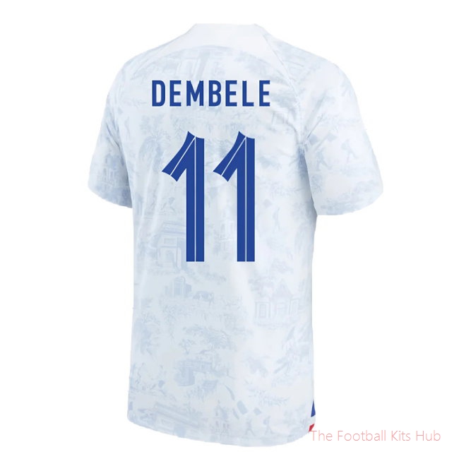2022-2023 France Away Shirt (DEMBELE 11)-unisoccer store